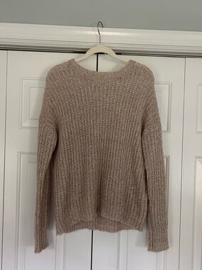 Sky and Sparrow Ribbed Crewneck Sweater - Taupe